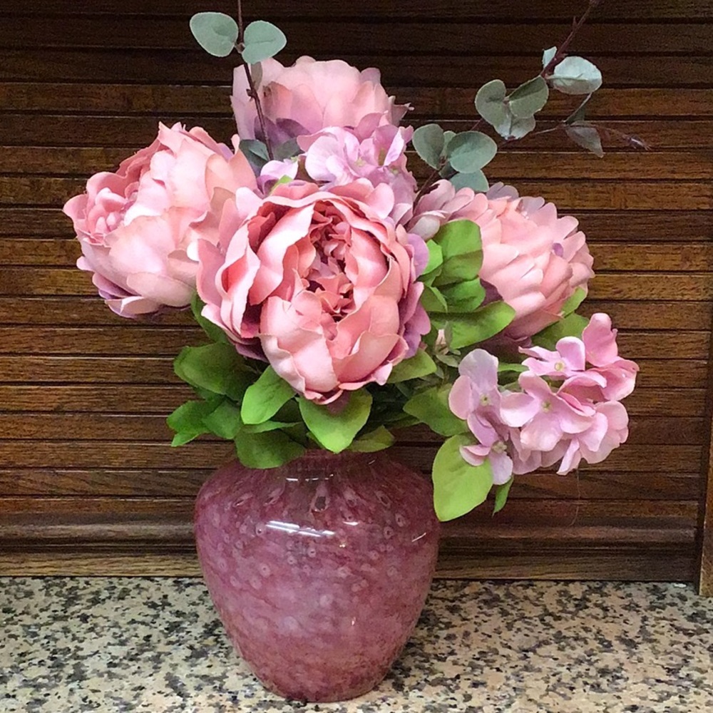 Vintage Steuben Cluthra Pink Vase